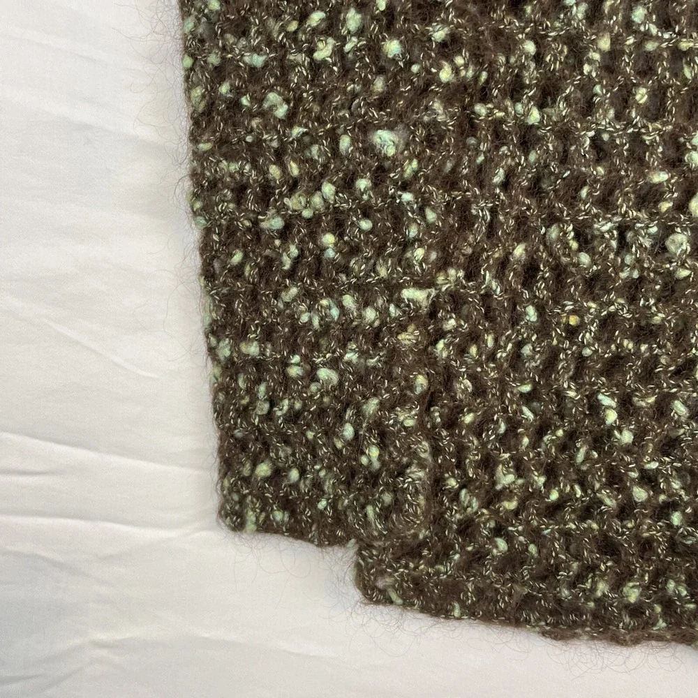Free People Sweater Women's Size Small Open Knit Turtleneck Mohair‎ Cotton
